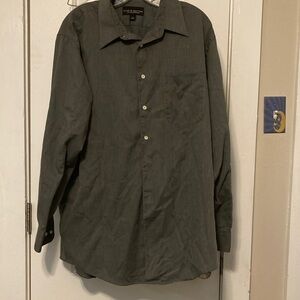 croft & barrow Gray Textured Wrinkle-Resistant Button-Up Shirt